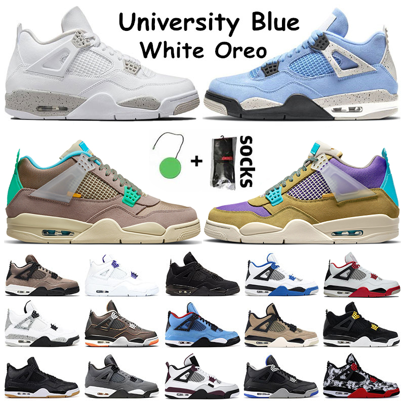 

Men trainers basketball shoes 4 4s Taupe Haze White Oreo University Blue Desert Moss Paris Fire Red Black Cat Purple Metallic women sport running sneakers 5.5-13