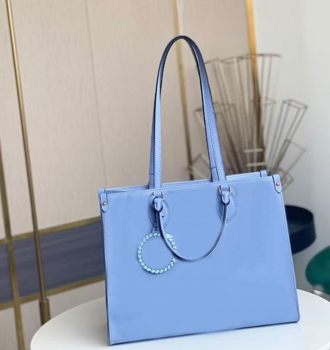 

High Quality Fashion Luxurys Designers Bags Onthego Medium Tote Women Handbags By The Pool Monograms embossing Shoulder Bag, Pink