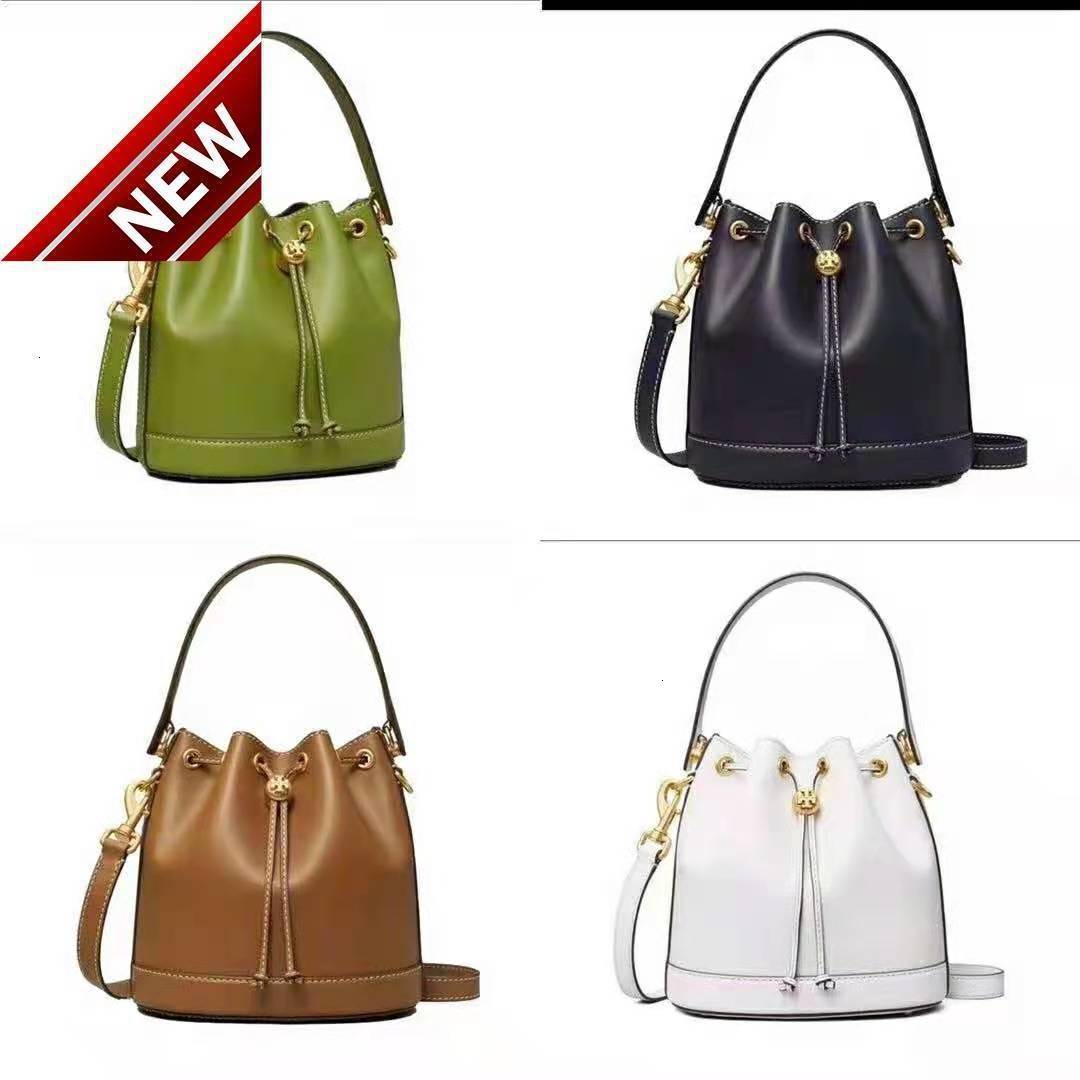 

2022 New Tb Solid Color Buckle Portable Bucket Women's Single Shoulder Diagonal Span Drawstring Necking Bag