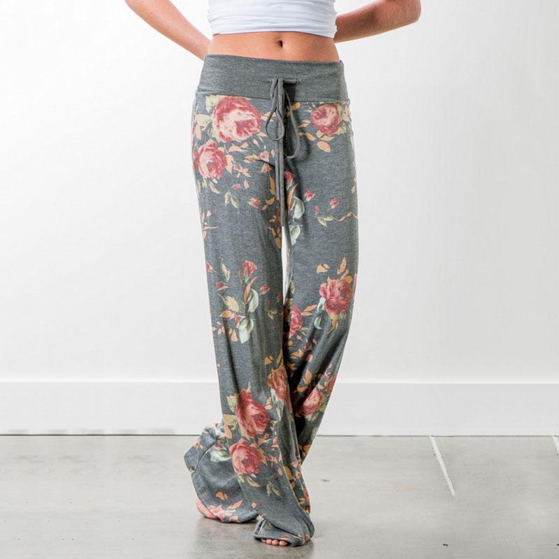 

Women' Pants & Capris Spring Trousers Women Legging Casual Floral Print Plus Size Sweatpants Loose Tie Straight Beach Streetwear 3XL, 0631 green