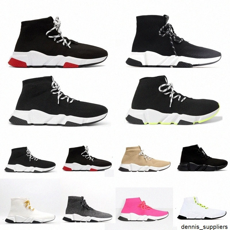 

[with box]2021 designer men women speed trainer sock boots lace up mens socks boot casual shoes shoe runners runner sneakers 36-4Lwot#, No.4