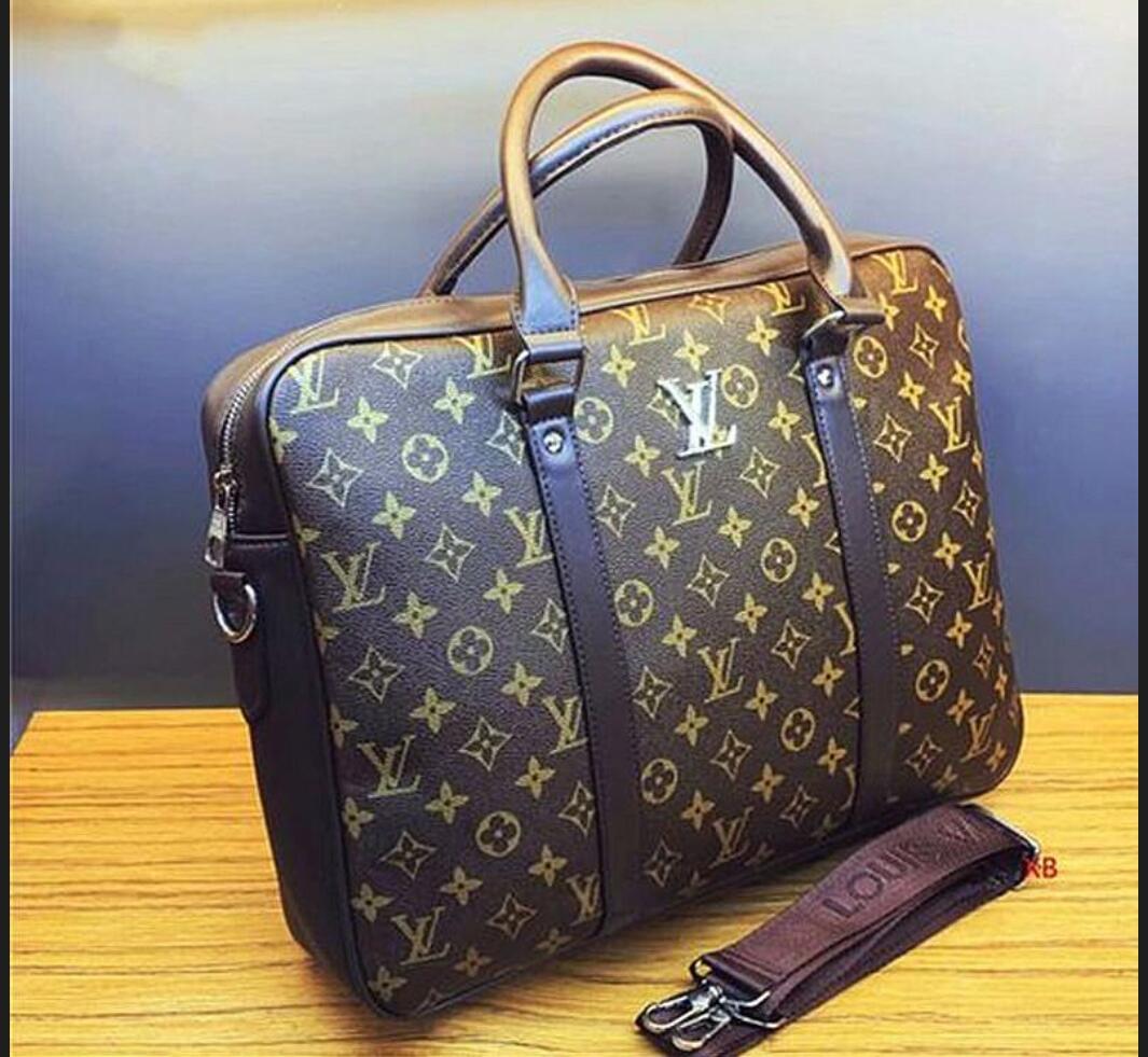 

1-22 LV LOUIS 1 VITTON men briefcase business package laptop bag messenger bags package clutch designer handbag women bags, Red;black