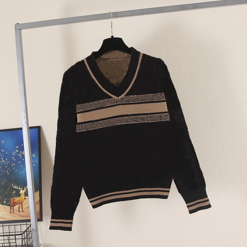 

Women designers clothes 2021 Autumn winter knitted women's Sweaters fashion Designer Pullover jacquard letter V-Neck long sleeve Sexy Spring sweater jacket, X3