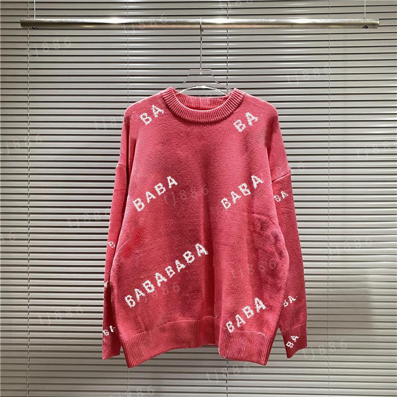 

Womens Sweaters Designer sweater Knit Dress Contrast Color Long Sleeve Autumn Fashion Wear Letter Pattern lady tops classic ladies collar cotton Size S-XXL, Happy life