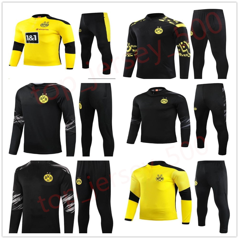 

2020 2021 training suit Borussia tracksuit dortmund futbol Survetement de football jogging chandal polo kit, As shown in illustration
