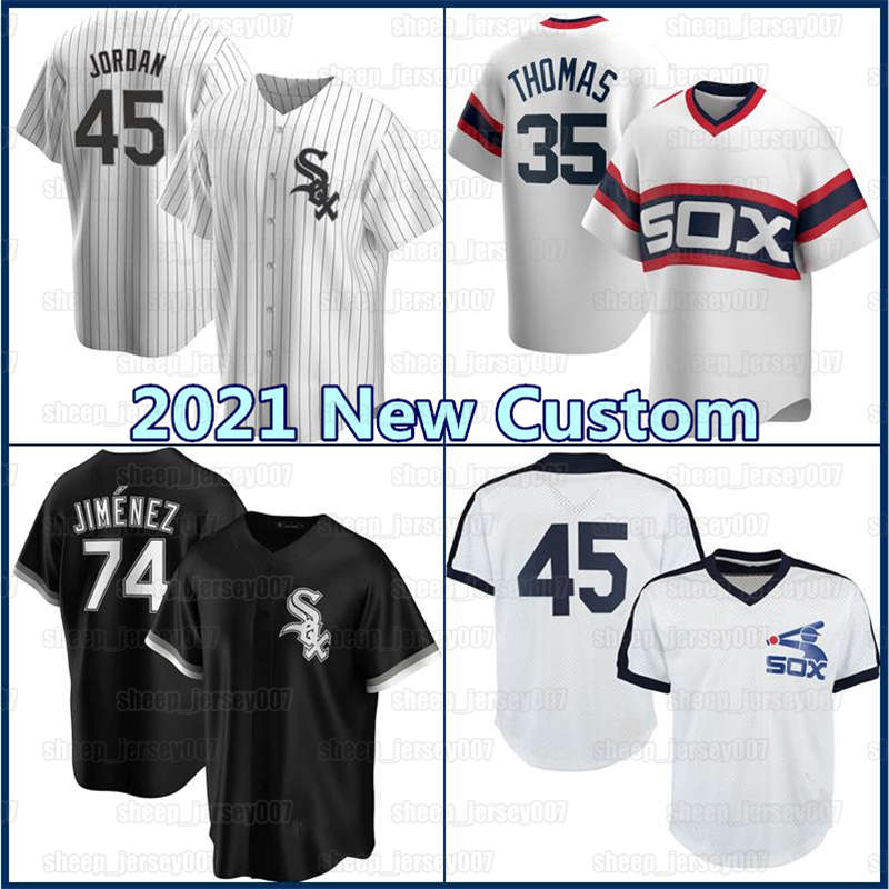 

Custom 74 Eloy Jimenez Jerseys 79 Jose Abreu White Baseball Luis Robert Nomar Mazara Tim Anderson Sox Nick Madrigal Yasmani Grandal, Blue;black