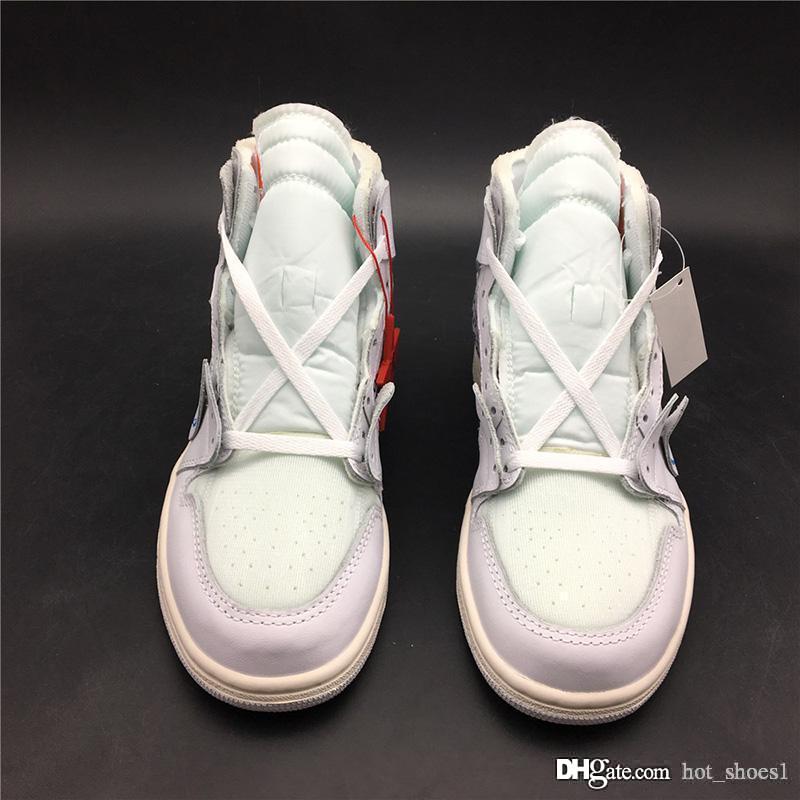 

OW x Air 1 High OG White AQ0818-100 1s I Women Men Sports Casual Shoes Sneakers Top Quality Trainers Kicks With Original Box