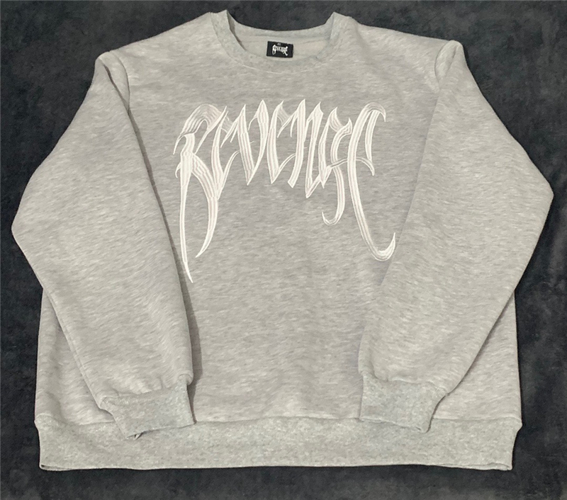 

Embroidery Sweatshirts Hoodie Women Men Quality Round Neck Gray Casual Sweater Pullover