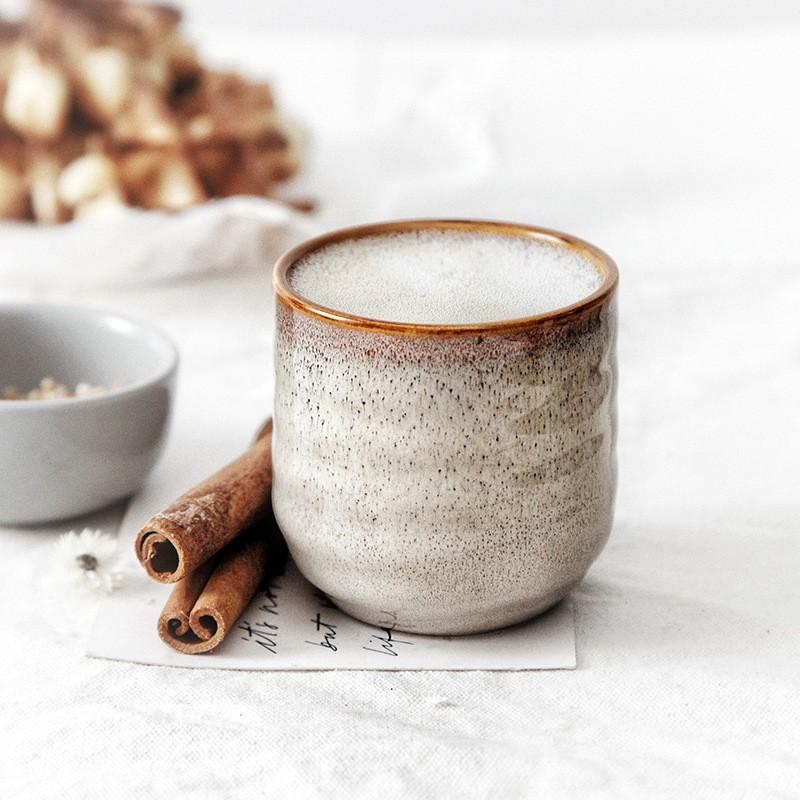 

Cups & Saucers 1pcs Japanese Style Ceramic Coffee Cup Handmade Espresso Mug Stoare Porcelain Heat Resistant Breakfast Turkish Tea Set