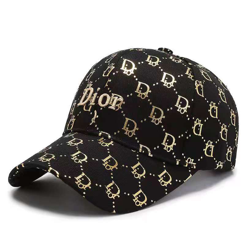 

Tide hat gold thread embroidery full print logo baseball cap female sunshade spring and summer, let you charm infinite., Blue;gray