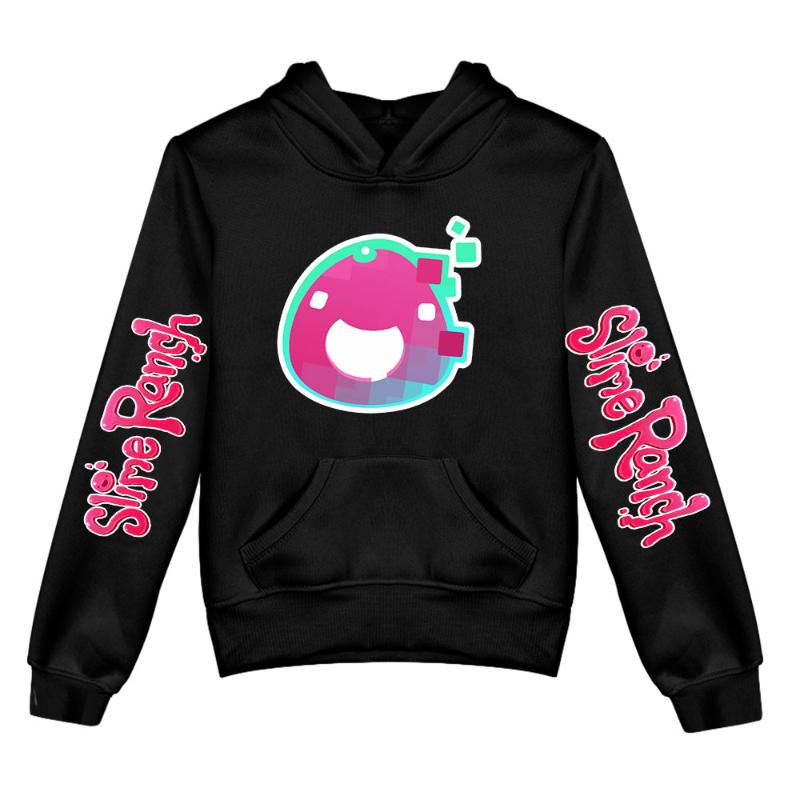 

Men's Hoodies & Sweatshirts Slime Rancher Hoodie Children's Tracksuit Long Sleeve Girl Boy's Pullover Harajuku Streetwear Simulation Game Ki, Black