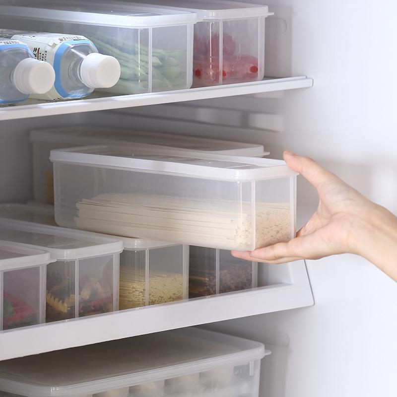 

Storage Bottles & Jars 1Pcs Refrigerator Plastic Food Box With Lid Kitchen Noodle Translucent Airtight Can Keep Fresh Container