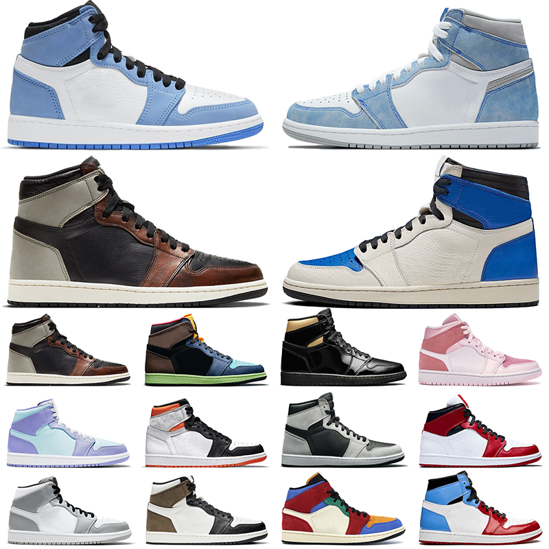 

Jumpman 1 men basketball shoes 1s Hyper Royal University Blue Purple Pulse Shadow Black Mocha women mens trainers sports sneakers, 1s 5.5-12 military blue