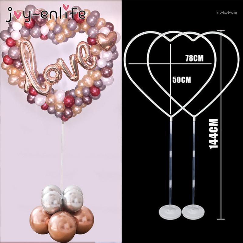 

Party Decoration 144cm Heart Shaped Balloon Stand Wedding Parties Decorations Love Balloons Wreath Arch Frame Valentines Day Bridal Ballons