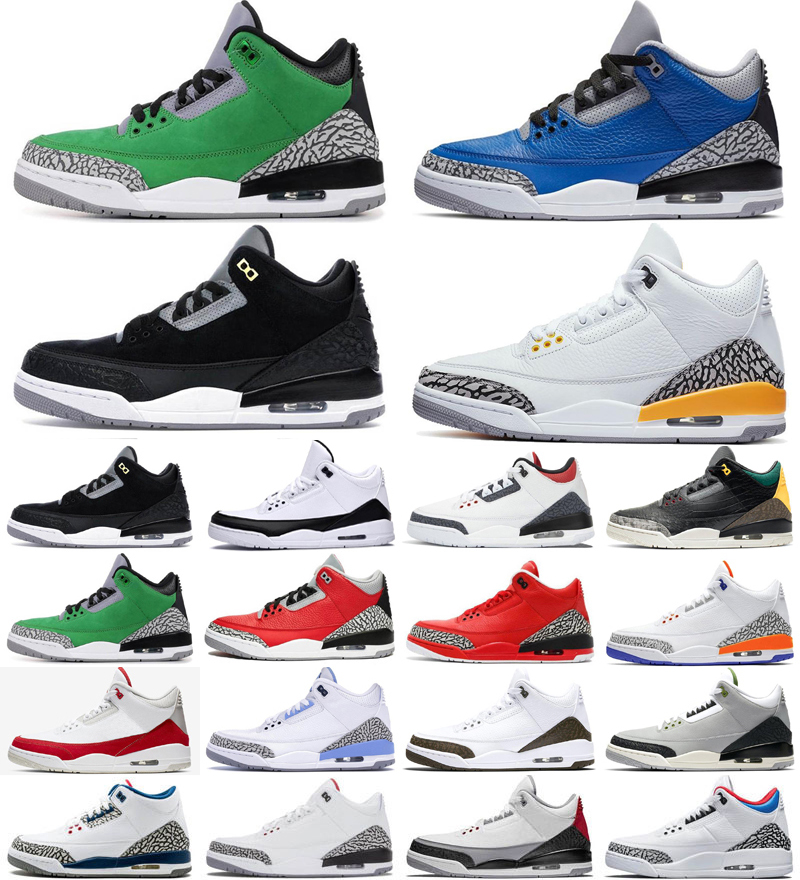 

Men 3 Basketball Shoes Jumpman 3s UNC Black White Mens Fragment Knicks Rivals Fire Red III Cement Court Trainers Sneakers, As photo 6