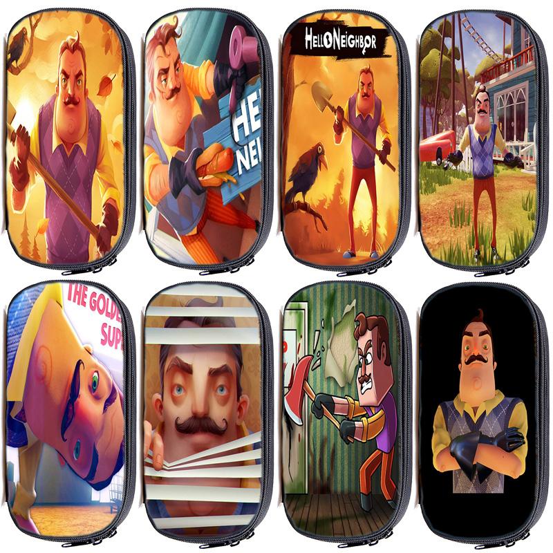

Cosmetic Bags & Cases Multifunction Hello Neighbor Pen Bag Kawaii Pencil Case Girls Makeup Kids Stationery Students Pencase Boys