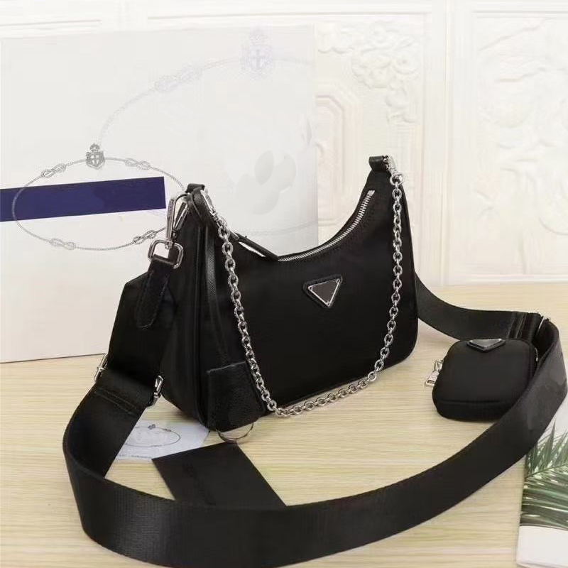 

2005 Luxurys Designers Bags designer Nylon handbags Multi Pochette Shoulder Bag purses Clutch Bag Plain Black BlueRe-Edition 2000 Fashions Channel Crossbody, Pink