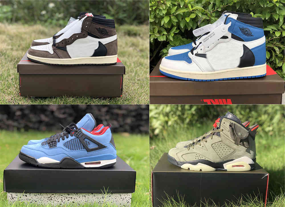 

Authentic Travis Scott Fragment 1 High OG SP Shoes Sneakers Mens Military Blue SB Cactus Jack Dunk PlayStation Low Sail Suede