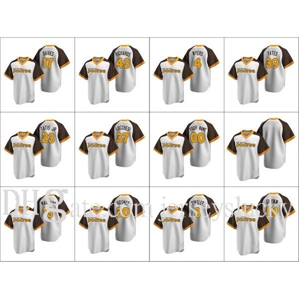 

San Diego\rPadres Men 23 Fernando Tatis Jr. 13 Manny Machado 37 Joey Lucchesi Custom Women Youth White Cooperstown Collection Home Jersey, Blue;black