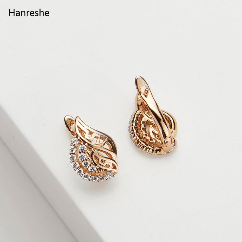 

stud hanreshe 2021 gold earring zirconia punk jewelry party copper cute romantic simple small statement earrings girl gift, Golden;silver