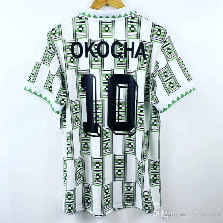 

1994 1998 World Cup Retro soccer jerseys green OKOCHA KANU BABAYARO UCHE WEST 94 96 98 classic football Shirt