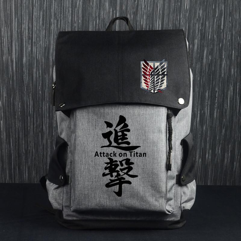 

Attack On Titan Backpack Casual Male Computer Bag Outdoor Sports Travel Student Schoolbag Customization
