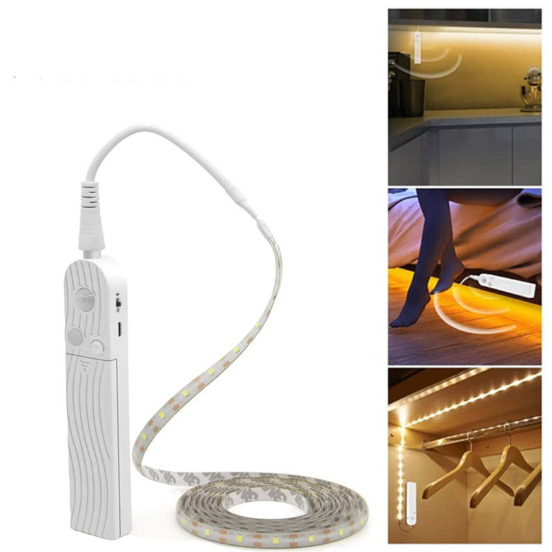 

Battery Operated and USB Micro Port LED Strips 1 2 3m 2835SMD Holiday Light DC 5V IP65 Waterproof LEDs Lights Human Body Induction Lamp Indoor Decoration