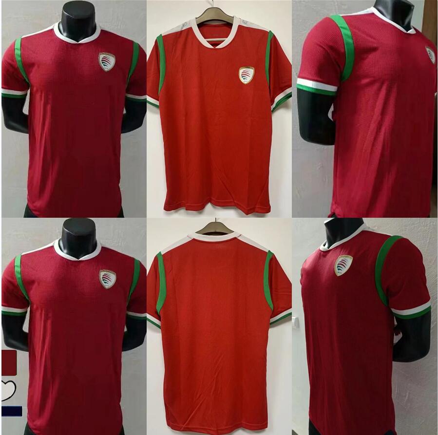 

2021 2022 Oman red soccer jerseys home 21 22 uniform jersey adult footbal shirt, Black;yellow