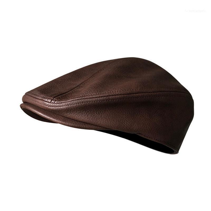 

Berets Classic Sboy Cap For Men Upscale PU Casual HandsomeBaker Boy Hat Women Fashion Boinas Duckbill Cabbie Hats BLM2591, Black