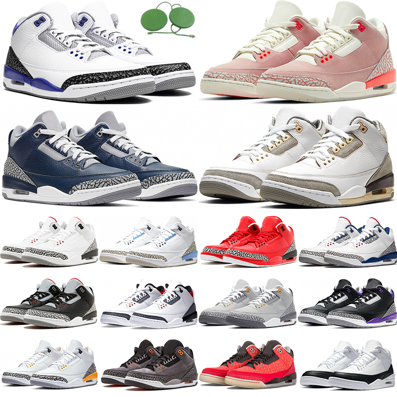 

3 3s jumpman shoes Racer Blue Michigan Midnight Navy White Cement UNC Rust Pink Fire Red Tinker Pit Crew Doernbecher trainers outdoor mens sneaker, A ma maniere