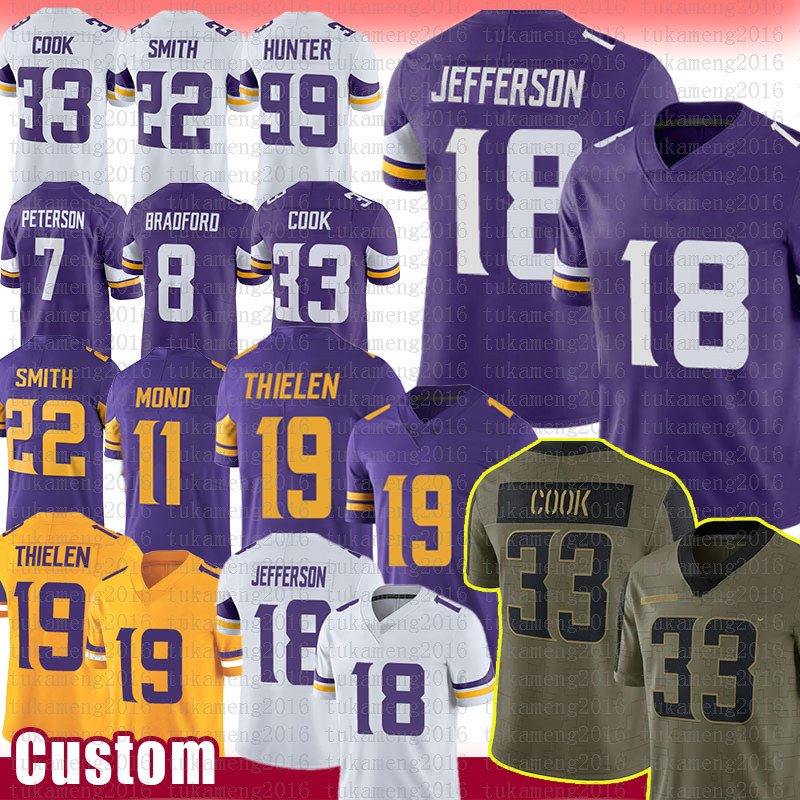 

Olive 2021 Salute To Service Justin Jefferson Adam Thielen Football Jersey Dalvin Cook Harrison Smith Danielle Hunter Patrick Peterson Mond Kir Cousins John Randle, 2021 youth size s-xl(wjr)