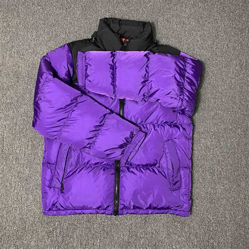

Mens down cotton jacket parka6 F winter outdoor womens fashion Classic casual warm Unisex Embroidery Zippers Tops Coat Outwear9OB, Purple-700 embroidery on the sleeves