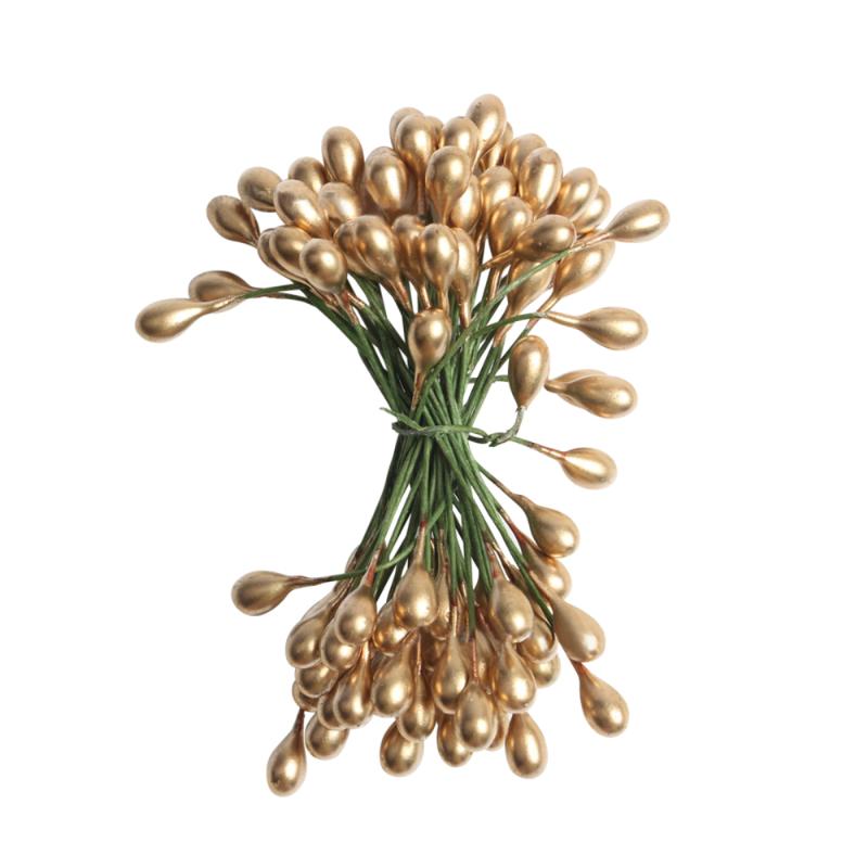 

Decorative Flowers & Wreaths Artificial Berries Berry Stalk DIY Dark Red Flower Wreath Metal Wire Home Decoration Vivid Foamy Simulation Dou