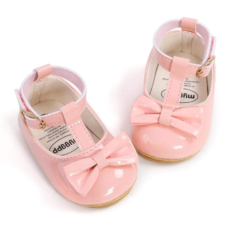 

First Walkers Baywell Infant Baby Girls Soft Sole Bowknot Princess Wedding Shoes Toddler Mary Jane Flats Born Sneaker 0-18M