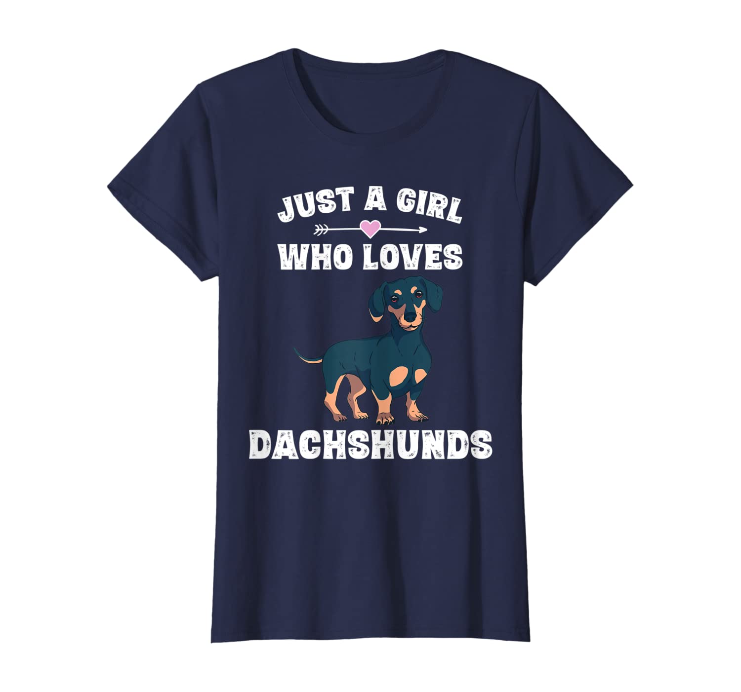 Just A Girl Who Loves Dachshunds Funny Dachshund Gift Shirt-image-699229871