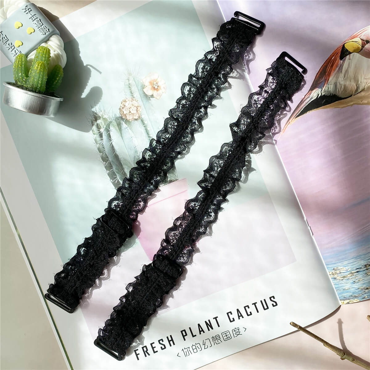 

Moly Story Black Lace Bra Strap Replacement Women Intimates Accessories Decorative Bra Straps