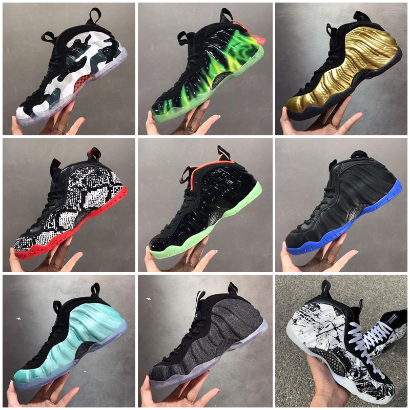 

Penny Hardaway alternate galaxy mens Outdoor shoes foam one pro Army Camo GID black metallic gold eggplant men sport sneakers, As shown 7