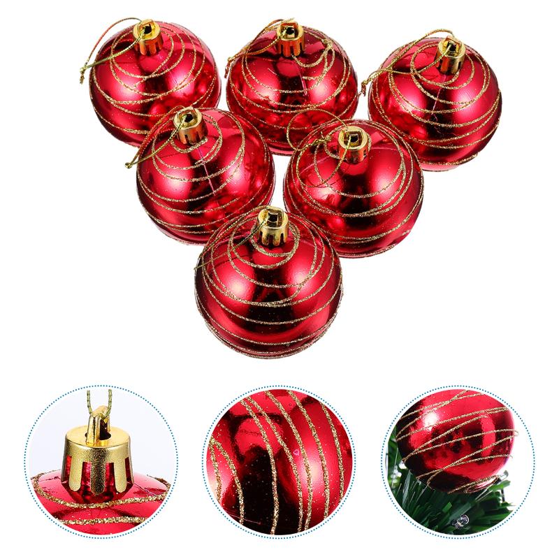 

Party Decoration 1 Set 6 Pcs 6CM Christmas Tree Decorations Creative Pendants