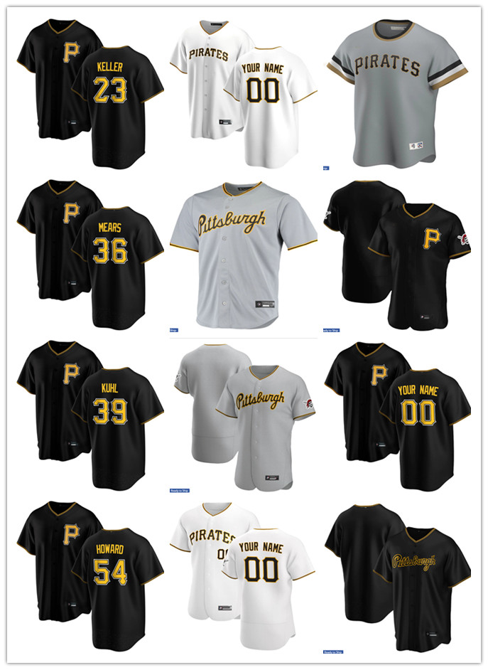 

Men Women Youth Pittsburgh Pirates 54 Sam Howard 23 Mitch Keller 39 Chad Kuhl 36 Nick Mears Custom Baseball Jersey Blank black w, Blue;black
