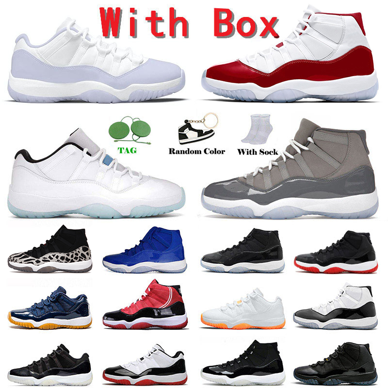 

With Box Jumpman 11 11s Basketball Shoes Mens Womens Miamis Dolphins XI Designer Animal Instinct Cool Grey High Sneakers Low Legend Blue Space Jam Concord Trainers, 36-47 animal instinct