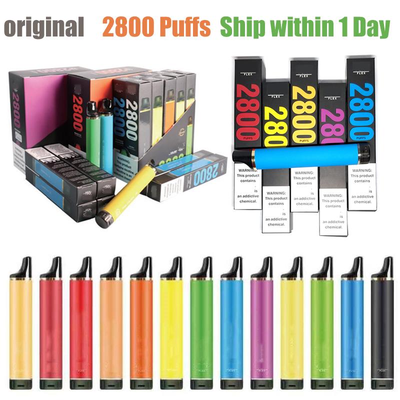 

Puff Bars Flex disposable Vape Plus 2800 pods device kits e cigarette 850mah battery pre-filled 8ml vaporizer