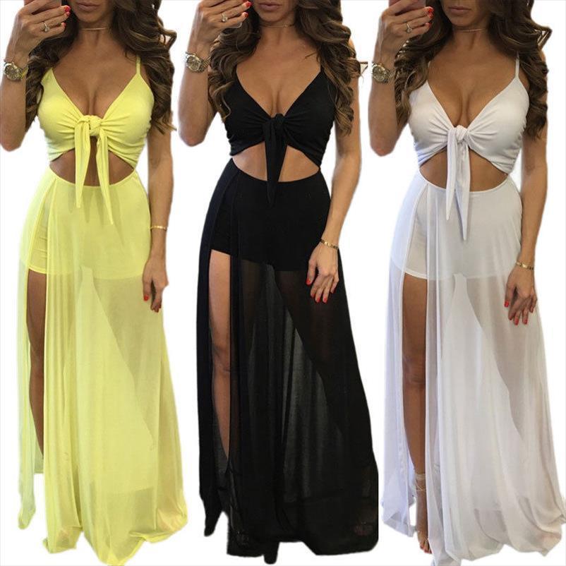 

summer boho long maxi evening womens dresses party beach sundress sexy, Black;gray