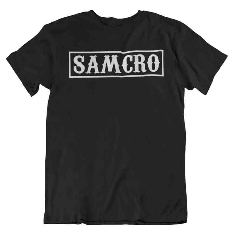 

SAMCRO BLOCK Sons Of Anarchy Inspired Men's T-Shirt Top Summer Fashion Streetwear Camiseta Masculina 100% Cotton T shirt G0113, Dark grey