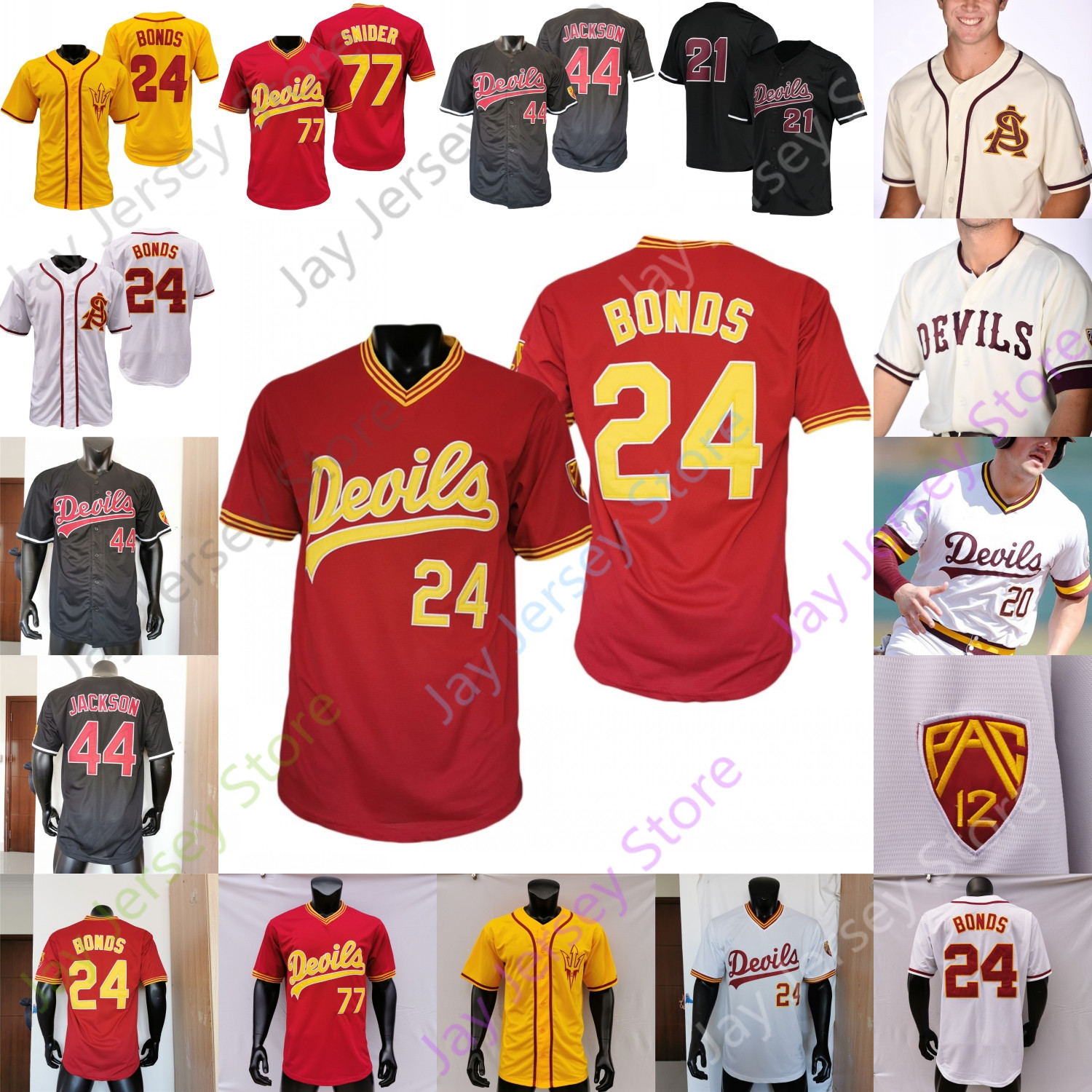 

Custom Baseball ASU Arizona State Jersey Barry Bonds Reggie Jackson Alex Champagne Will Rogers Conor Davis Joe Lampe Adam Tulloch Ian Kinsler Mike Leake, Black