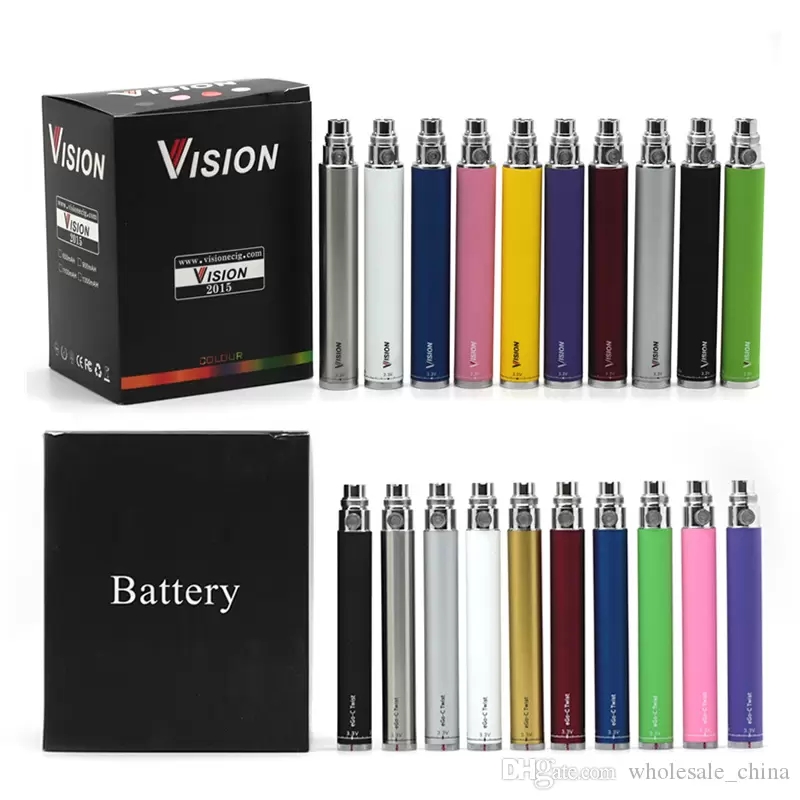 

In stock eGo-c Twist Battery Vision 1 Electronic Cigarette Variable Voltage Batteries 3.2-4.8V 1100mah 1300mah eGo Kit