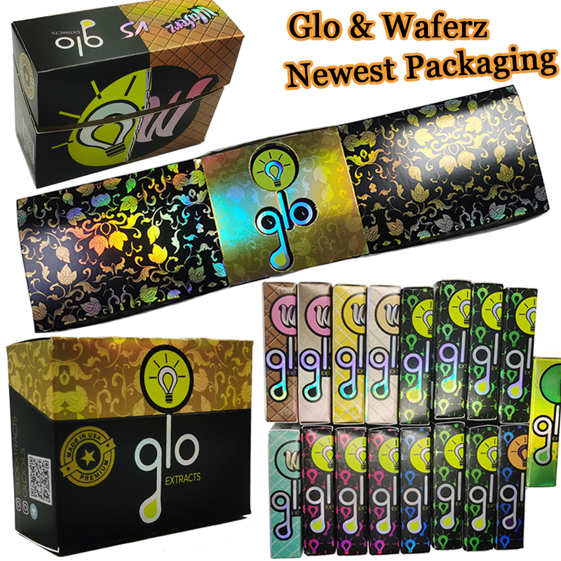 

0.8ml Glo Vape Cartridge Atomizer Carts Manufacturer Pyrex Tank 510 Vaporizer Ceramic Coil Concentrate Packaging Gift Box Disposable Vaping Pen