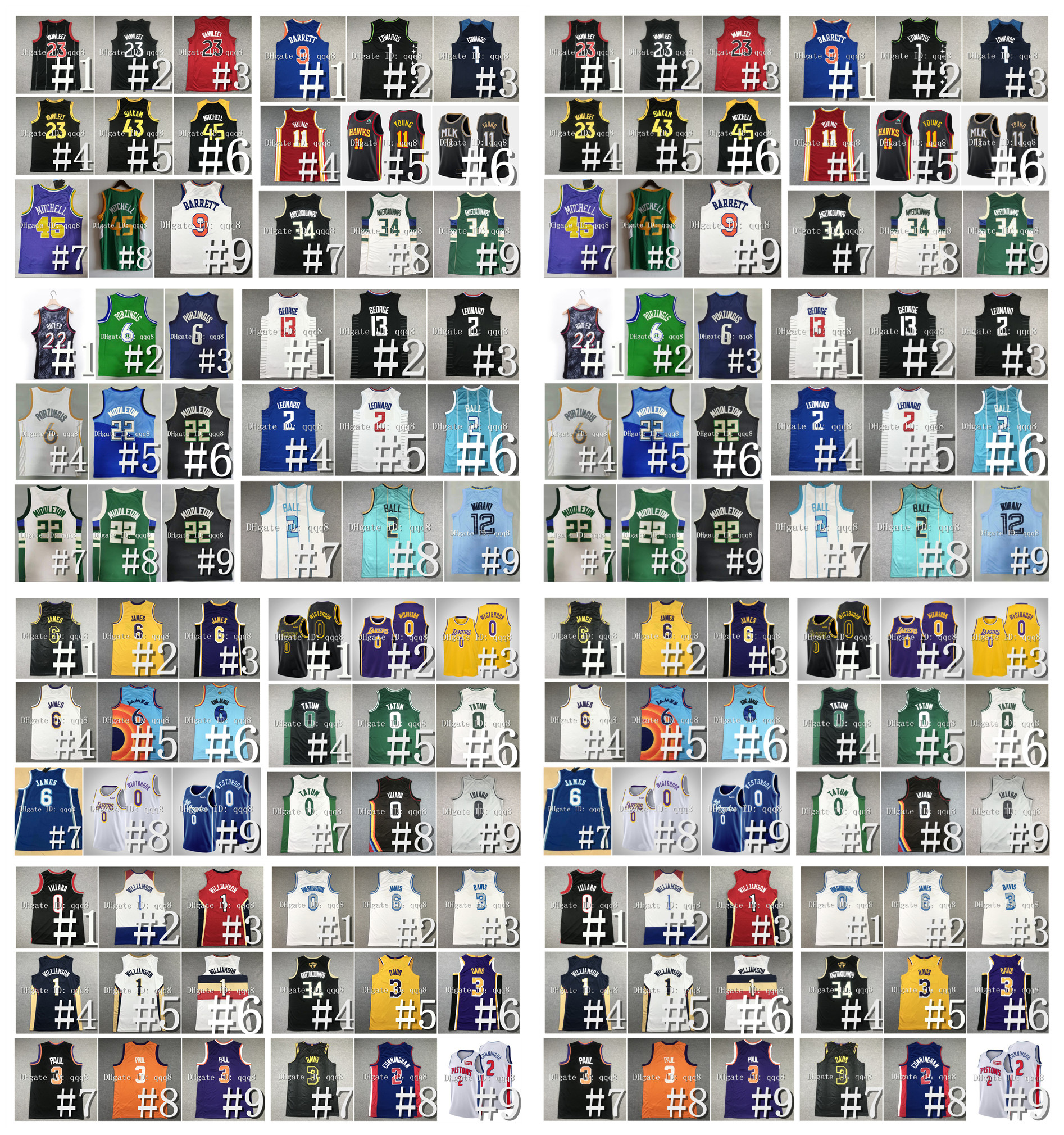 

Basketball Jersey Luka NCAA 77 Doncic Stephen 30 Curry Deandre 22 Ayton Pascal 43 Siakam Jamal 27 Murray Michael 1 Porter Jr. Fred 23 VanVleet RJ 9 Barrett Jayson 0 Tatum, As pic