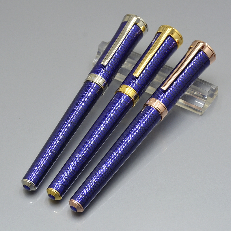 

Low price Promotion High quality C Branding Rollerball Pen Blue Metal Ball pens stationery office school supplies, Blue;orange