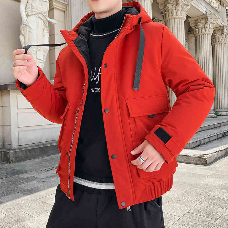 

cotton men's 2021 new korean fashion autumn winter coat cotton padded et, Black