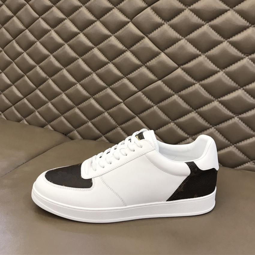 

mens designer shoes luis RIVOLI SNEAKER Reverse leather Rubber outsole lvlouiss vutton louie Vitton trainer men sneakers size 38-45, 6#